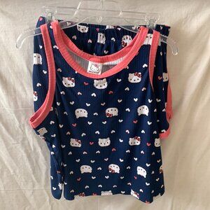SANRIO Hello Kitty & Dear Daniel Knit Shorts Pajama Set Sz Extra Large